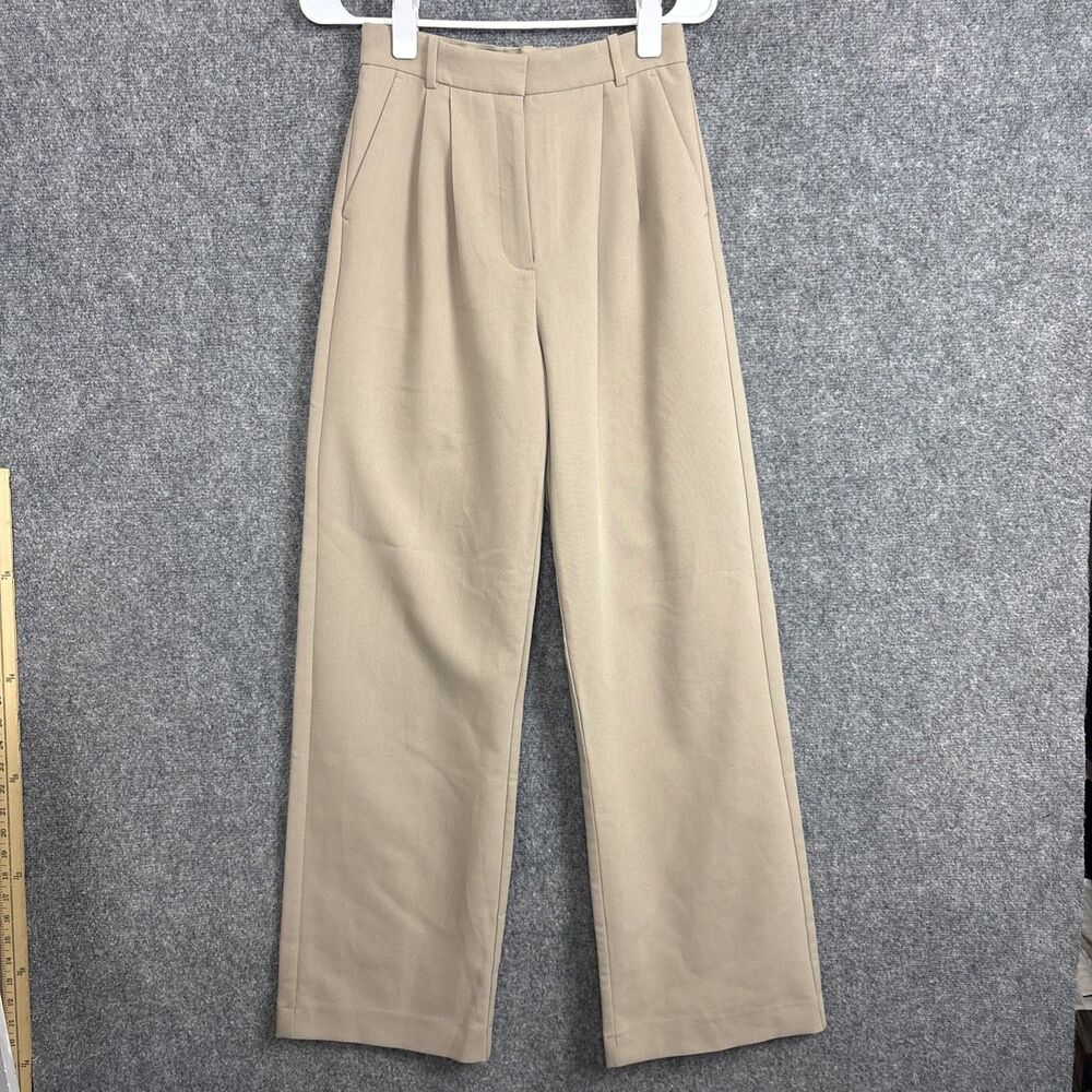 Abercrombie & Fitch Dress Pants Womens Size 26 / 2 Long Beige Pleat Straight